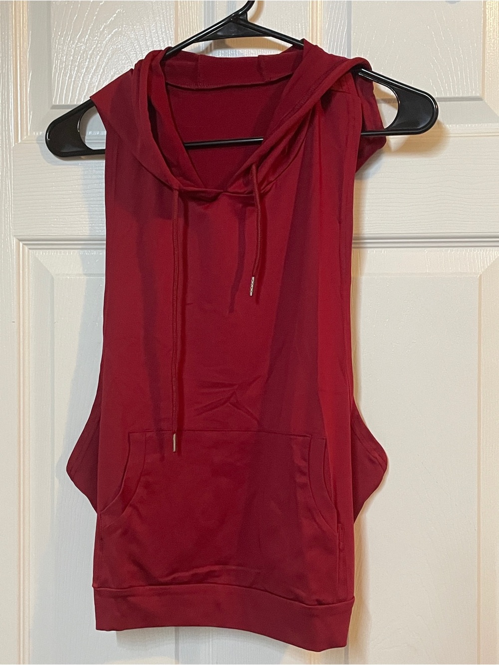 Sleeveless Hooded Tank Top - Burgundy
Never worn